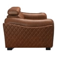 thumbnail image 3 of Furniture of America Holm Faux Leather Adjustable Headrest Chair in Brown, 3 of 8