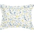 thumbnail image 5 of Laura Ashley  Nora Collection  Comforter Set-Ultra Soft All Season Bedding, Stylish Delicate Design Bedspread with Matching, Euro Shams, and Throw Pillows, Twin, Bright Blue Twin Bright Blue, 5 of 9