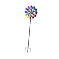 thumbnail image 2 of Escultura de viento, diseño giratorio del receptor de viento, estaca de jardín de muelles de metal, 360 grados de viento para el césped, 2 of 8