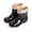 Multicolor, variant on Women's Fleece Lined Rain Boots Foldable Waterproof PVC Non Slip Warm Garden Rain Booties for Rainy Days