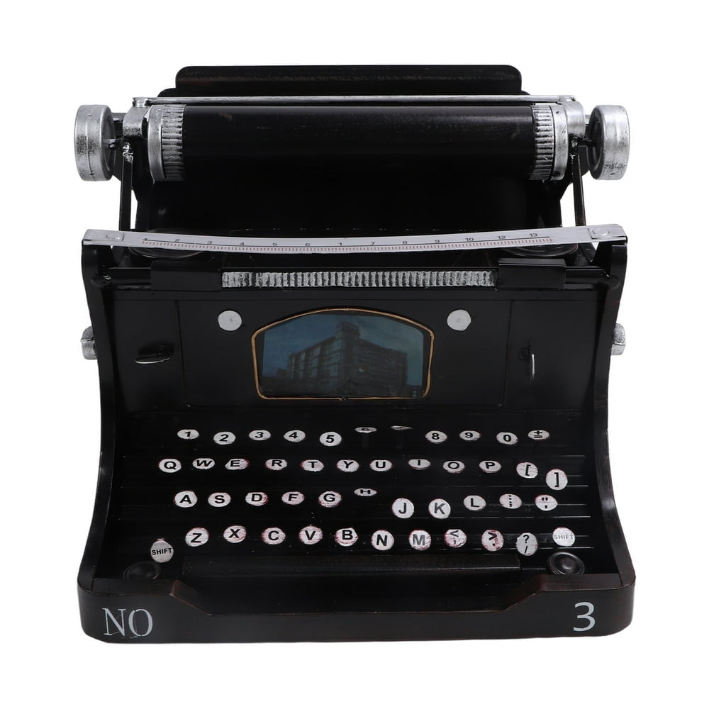 Antique Typewriter Model  Black Portable Typewriter Rust   For Home