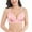 Pink, variant on Aofany Women's Front Closure Wireless Bra Full Cup Bras for Women No Underwire Push Up Shaping Wire Free Everyday Bra