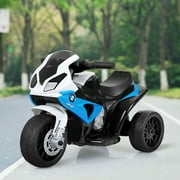 Gymax Kids Ride On Motorcycle BMW Licensed 6V Electric 3 Wheels Bicycle w/ Music&Light Navy