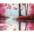 thumbnail image 3 of Gercken, Graham 24x20 Black Modern Framed Museum Art Print Titled - Pink Lake Painting, 3 of 5
