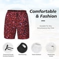 thumbnail image 3 of Fotbe Red Glitter Traje de Baño para Hombre – Shorts de Natación de Secado Rápido con Forro y Bolsillos-Medium, 3 of 6