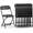 10 Pack Black, variant on Plastic folding chair - White - 4 packages - 250-pound load-bearing capacity - Comfortable mobile chair - Lightweight folding chair
