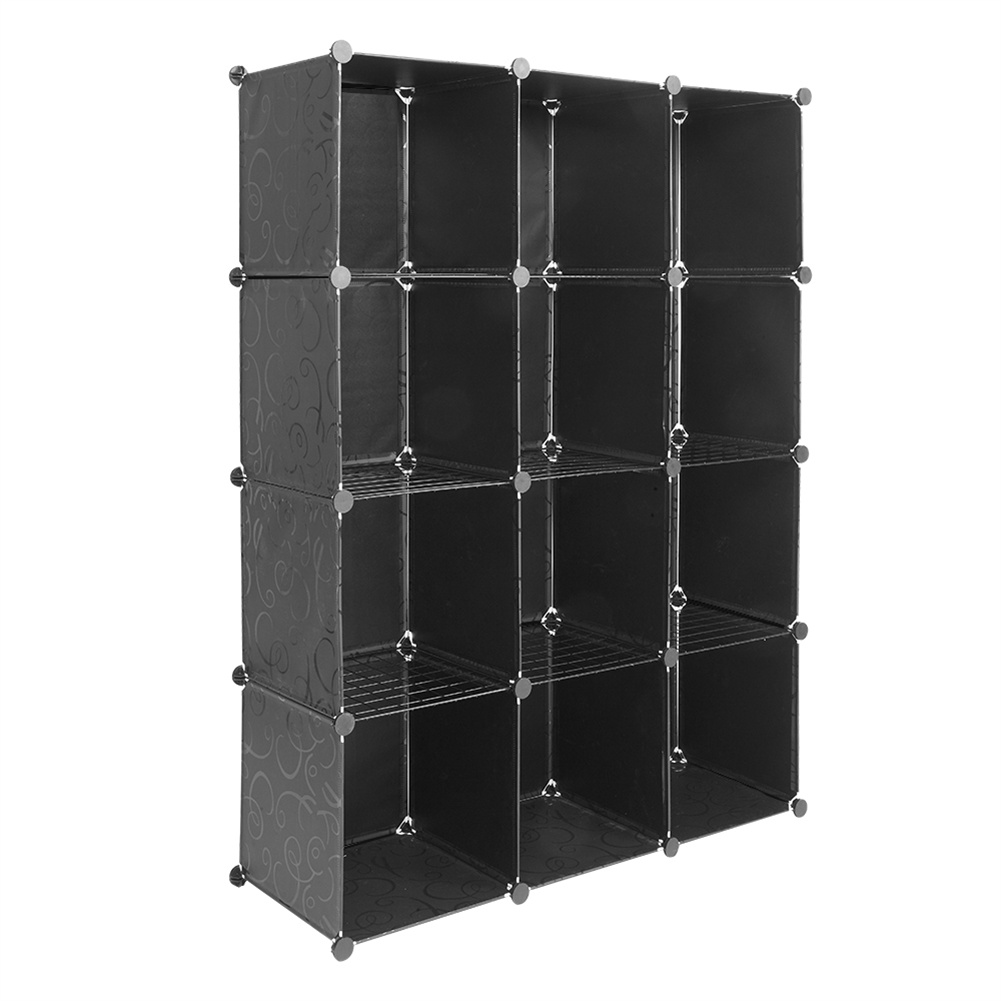 Kitsin 12cube Storage Shelf Diy Stackable Square Cubes Bookcase