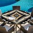 thumbnail image 5 of Boho Grey Black Round Tablecloth 45-54 Inch Round Fitted Table Cloth with Elastic Edge, Geometric Ethnic Southwestern Vintage Waterproof Table Cover Protector for Outdoor Picnic Party Dining, 5 of 6