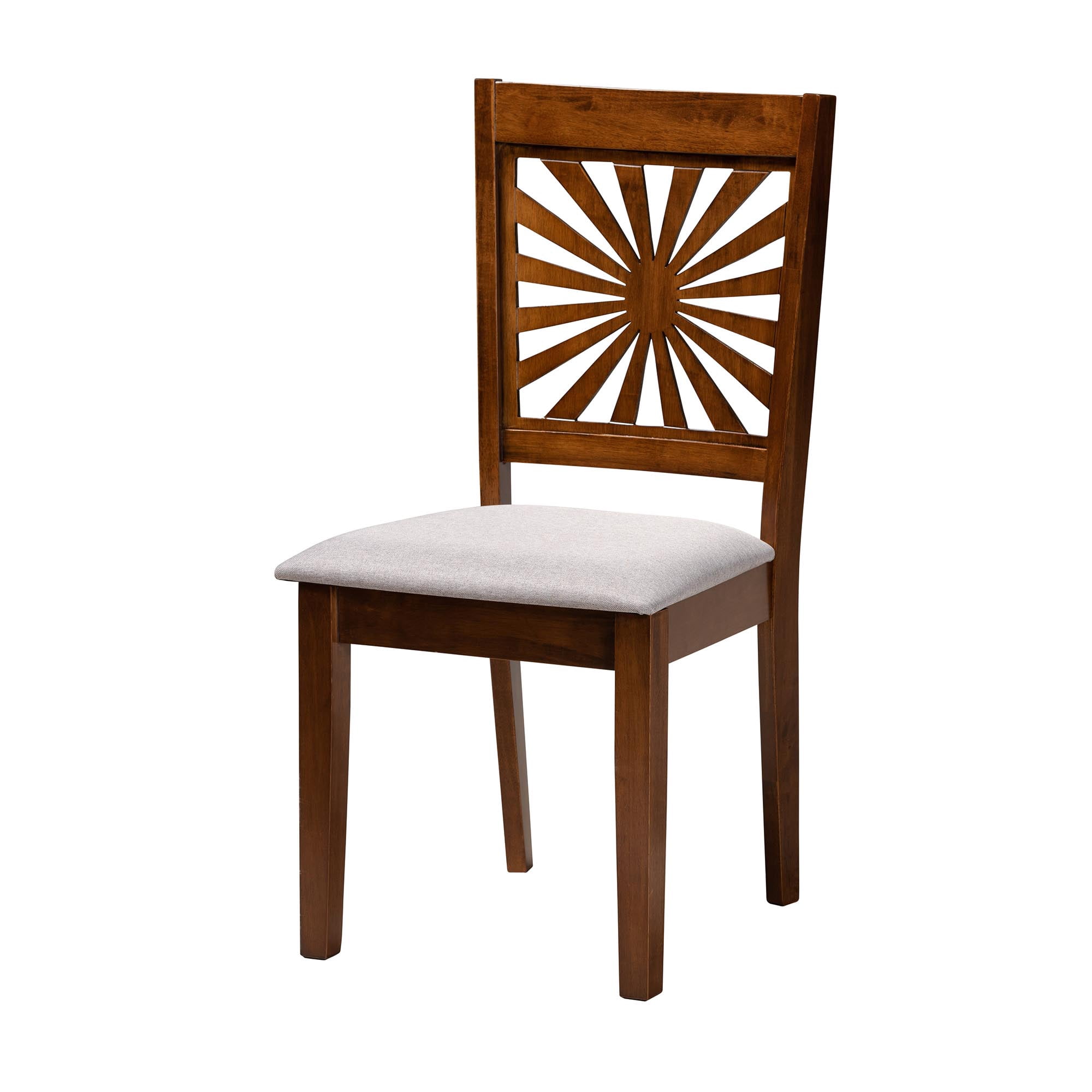 Baxton Studio Olympia Modern Dining Set, 7-Piece, Walnut Brown