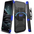 thumbnail image 2 of Compatible for TCL 30 XE 5G Case with Holster Belt Clip Hybrid Shockproof Protective Phone Cover with Kickstand - Blue, 2 of 5