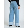 thumbnail image 3 of ELOQUII Women's Plus Size Tall Cuff Jean, 3 of 3