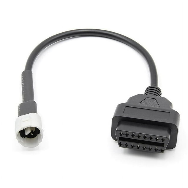 OBD Motorcycle Cable for 3 Pin Plug Cable Diagnostic Cable 3Pin to OBD2 16 Pin Adapter,1 x OBD Motorcycle Cable,black