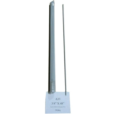 - Geotek Inc-Sunguard Fiberglass Fence Post- White 3/8 X 4 Foot (Case of 20 )