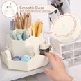 thumbnail image 2 of lsvgoe 360 Degree Rotating Desk Organizer, Dual-Purpose Pencil Pen Holder for Desk, Rotating Desk Pen Organizer with 5 Slots, Art Supplies, Pencil Cup for Office, Home, 2 of 14