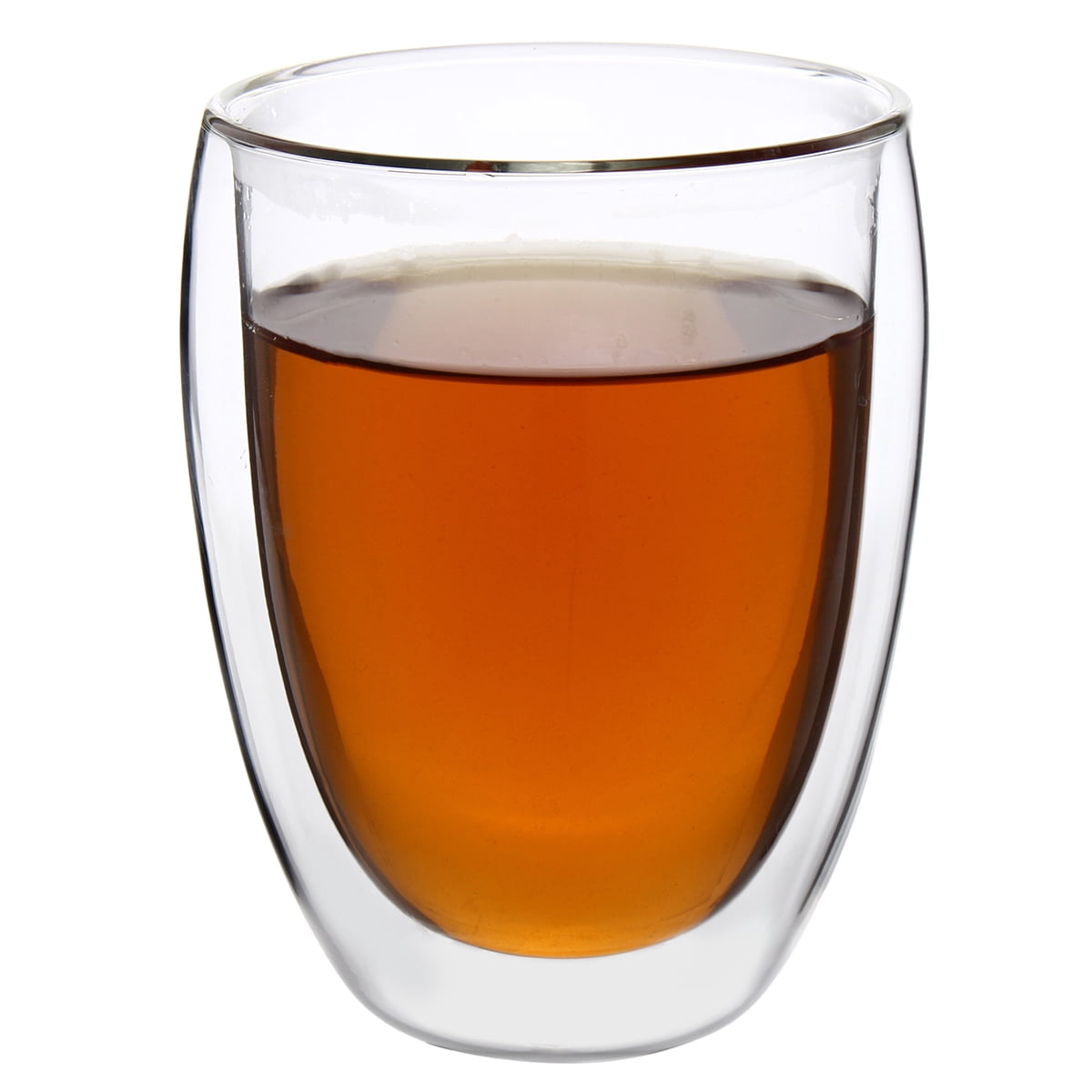 Meigar Glass Coffee or Tea Mugs Drinking Glasses Double Wall Thermal Insulated Cups, Espresso Latte Cappuccino Stackable Glassware