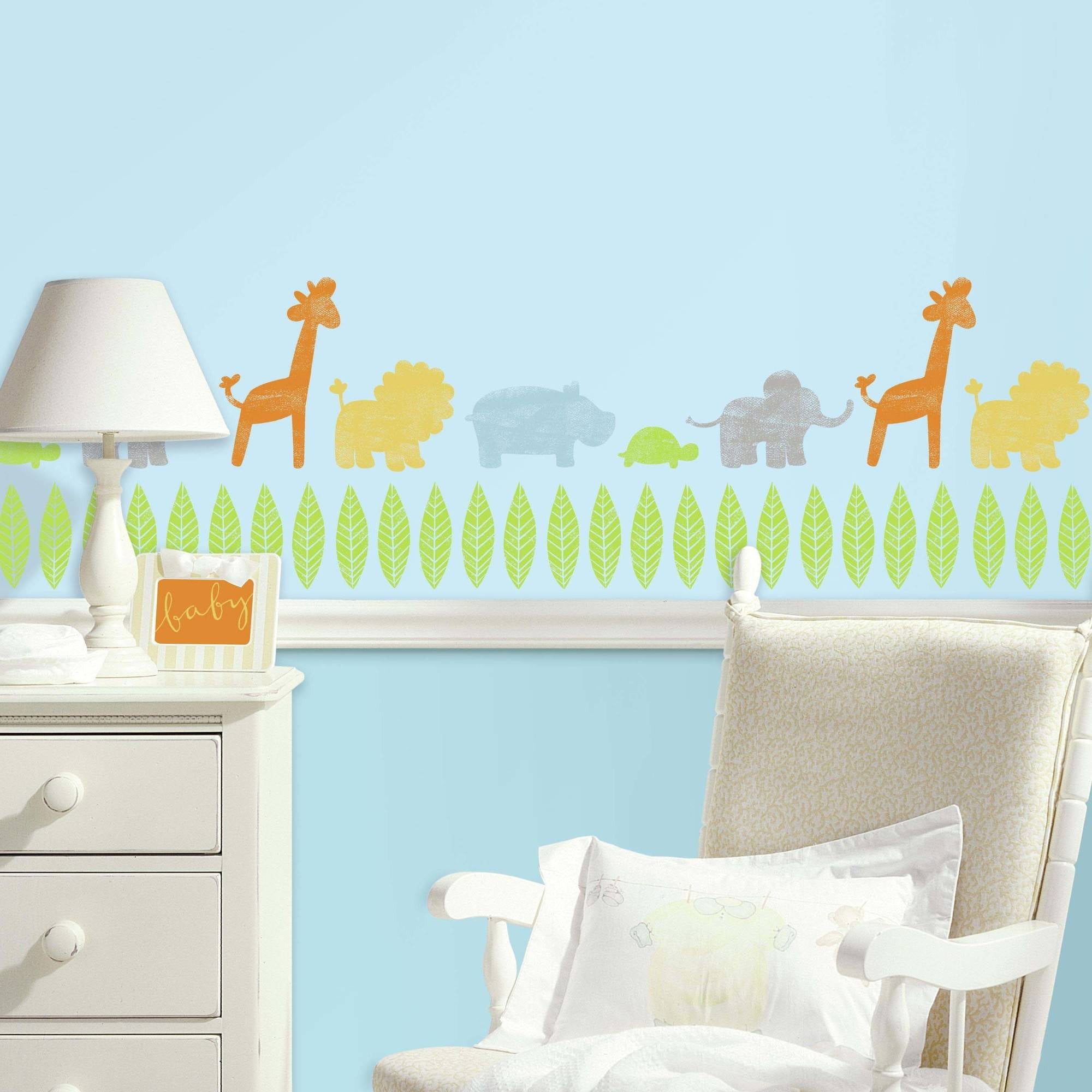 Roommates Kathy Davis Animals On Parade Peel And Stick Wall Decals 