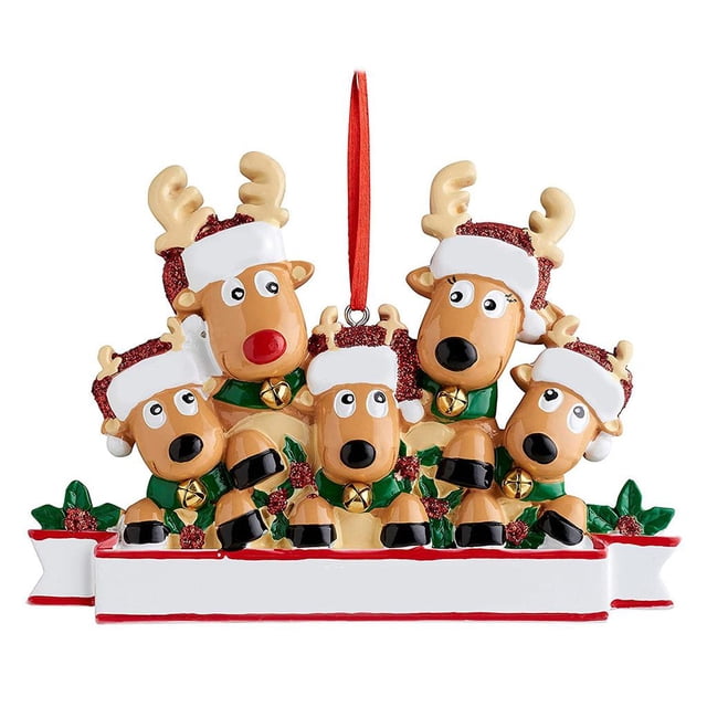 Adornos colgantes para árbol de Navidad, ador escribir, reno, colgante 5 renos Zulema Estatua colgante