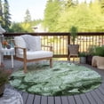 thumbnail image 6 of Addison Rugs Chantille Indoor/Outdoor Transitional Circles Green Washable Round Rug, 8' x 8', 6 of 6