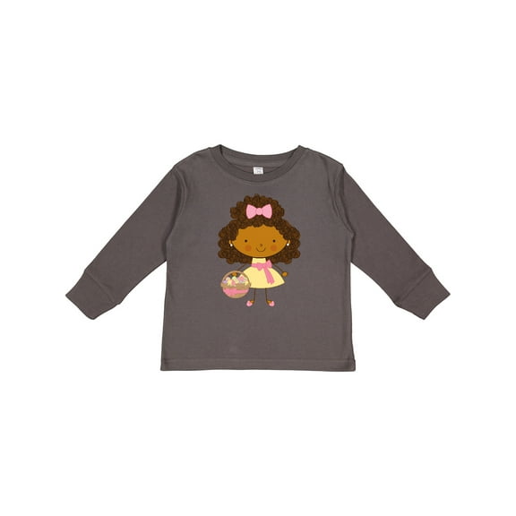 Inktastic Easter African American Girl Girls Long Sleeve Toddler T-Shirt