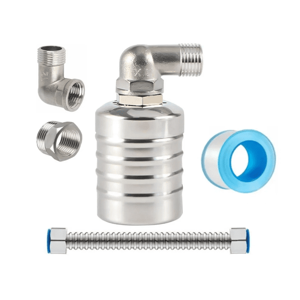 "Válvula De Nivel De Agua Automática Acero Inoxidable+ Fuelle Malubero, Plateado "