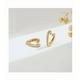 thumbnail image 2 of Aretes Xtellar Dorados En Forma De Corazón Con Diamantes, 2 of 4