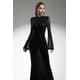 thumbnail image 4 of Vestido bellabarnetten Gilian de manga larga con cuello alto en forma de diamante, 4 of 6