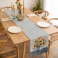 thumbnail image 3 of Table Runner 120 Inches Long for Kitchen Dining, Sunflowers Dresser Scarf Farmhouse, Dining Table Decorations for Wedding/Parties, Spring Botanical Yellow Floral Vases Retro 13 x 120 In, 3 of 8