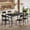 Black, variant on Asofer Dining Table Set for 6 with Chairs, 7-Piece Kitchen Table Set for Apartment, Dining Room, Black