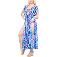 thumbnail image 2 of HAPPY BAY Women's Summer Front Open Chunky Beach Beachwear Duster Kimono Cardigan L-XL Blue Horizon_AB942, 2 of 5