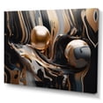 thumbnail image 2 of Designart "Gold Black Journey Through Marble V" Abstract Marble Wall Decor, 2 of 5