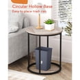 thumbnail image 4 of Round End Table - Modern Side Table for Living Room or Bedroom - Grey, 4 of 9