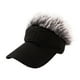 thumbnail image 1 of Gorra de béisbol con visera y pelo sintético, transpirable, portátil y de moda. Negro y gris, 1 of 9