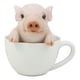 thumbnail image 2 of Ebros Gift Adorable figura de cerdo taza de té rosa de 5.25 pulgadas de alto, diseño coleccionable de animales realistas, estatua decorativa con ojos de cristal, granja campestre, cerdos caprichosos, 2 of 5
