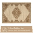 thumbnail image 4 of Well Woven Medusa Mani Oriental Medallion Brown 5'3" x 7'3" Indoor/Outdoor Flat-Weave Area Rug, 4 of 8