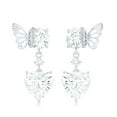 thumbnail image 2 of Rosec Jewels 3.50 CT Dangle and Drop Earrings for Women with Moissanite, 14K White Gold, 2 of 7