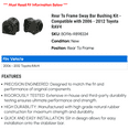 thumbnail image 2 of Rear To Frame Sway Bar Bushing Kit - Compatible with 2006 - 2012 Toyota RAV4 2007 2008 2009 2010 2011 2013 2014, 2 of 2