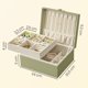 thumbnail image 3 of SONGMICS Caja Joyero, Estuche de Joyas con 2 Capas, con Asa, Bandeja Flexible, 20.5 x 24 x 11 cm, Verde Laurel, 3 of 9