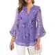 thumbnail image 1 of Blusa VALOLIA para mujer, elegante, de primavera de 2025, talla morada, 1 of 5