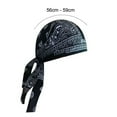 thumbnail image 6 of Adult Men Paisley Print Motorcycle Wrap Biker Hat Bandana Headscarf Skull Cap, 6 of 6