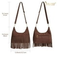 thumbnail image 6 of JASGOOD Fringe Purse Western Cowgirl Boho Bags for Women Tassel Crossbody Bag Vintage Suede Leather Handbag, 6 of 7