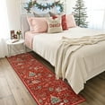 thumbnail image 4 of Wonnitar Christmas Hallway Runner Rug 2x8, Non Slip Soft Long Kitchen Carpet Runner, Washable Low Pile Xmas Tree Carpet Runner for Entryway Bathroom Holiday Winter Decor, Red, 4 of 15