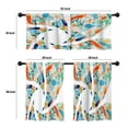 thumbnail image 4 of LALILO Kitchen Curtains and Valances Set of 3 36" Flower Window Treatment Tiers for Window Decor, 4 of 5