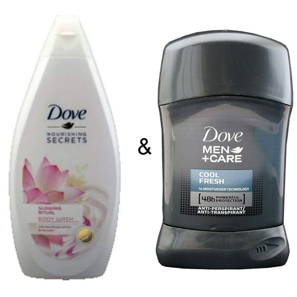 Body Wash Glowing Ritual 500 by Dove & Roll-on Stick Cool Fresh 50ml by Dove