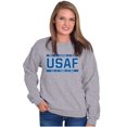 thumbnail image 4 of Us Air Force USAF Fly Fight Win Unisex Plus Size Sweatshirt Brisco Brands 2X, 4 of 5