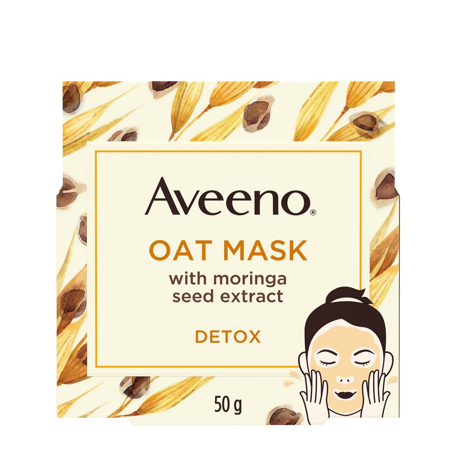 Aveeno Oat Mask, Vitamin E and Moringa Seed Extract, Detox Face Mask