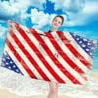 Dvkptbk Independence Day Microfiber Beach Towels Super Lightweight Bath Towels Sandproof Beach Blanket Multi-Purpose Towel for Travel Swimming Pool 27x55in Beach Accessories Vacation Essential Gift