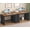 Brown and Black, variant on 2 Person Desk with 5 Drawers and Power Outlets, 78.7 Inch Long Computer Desk with Storage File Cabinet, Two Person Home Office Double Desk with Storage, Brown and White