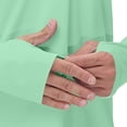 thumbnail image 6 of Men's UPF 50+ Sun Protection Long Sleeve Hooded Shirt with Mask for Spring Fall Hiking Fishing Outdoor,Light Green,2XL, 6 of 8