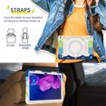 thumbnail image 6 of FJLBDE Case for Lenovo Tab P11/Tab P11 Plus 11 inch with 360 Kickstand, Shoulder Strap Carrying Protective Cover, Multicolor Blue, 6 of 6