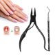 thumbnail image 5 of Cortaúñas profesional de acero inoxidable para eliminar piel muerta y recortar cutículas: juego de manicura y pedicura de calidad superior, 5 of 8